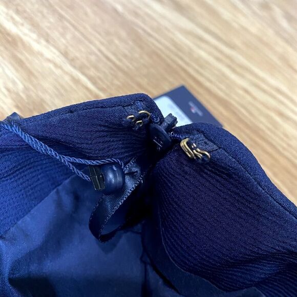 Tommy Hilfiger Textured Ruffle Hem Skirt Navy 10 - Picture 5 of 8